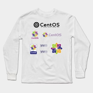 centos sticker set Long Sleeve T-Shirt